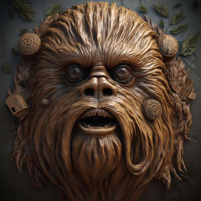 Characters (stl Wookiee 4, HERO_776) 3D models for cnc